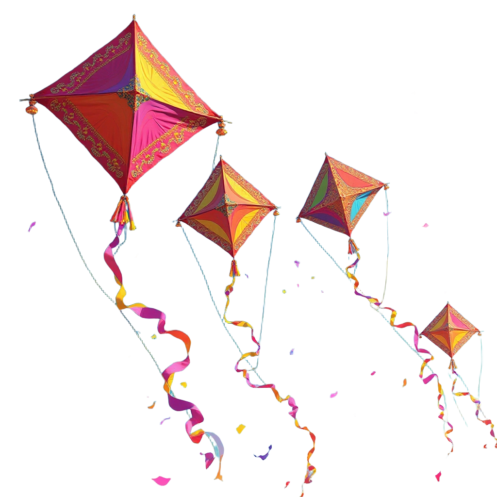 Colorful Kites in Flight